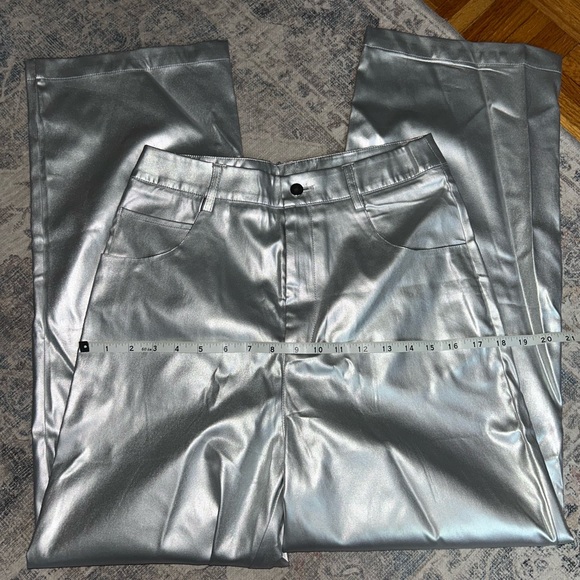 Commence Metallic Leather Straight Leg Pant - Picture 7 of 9